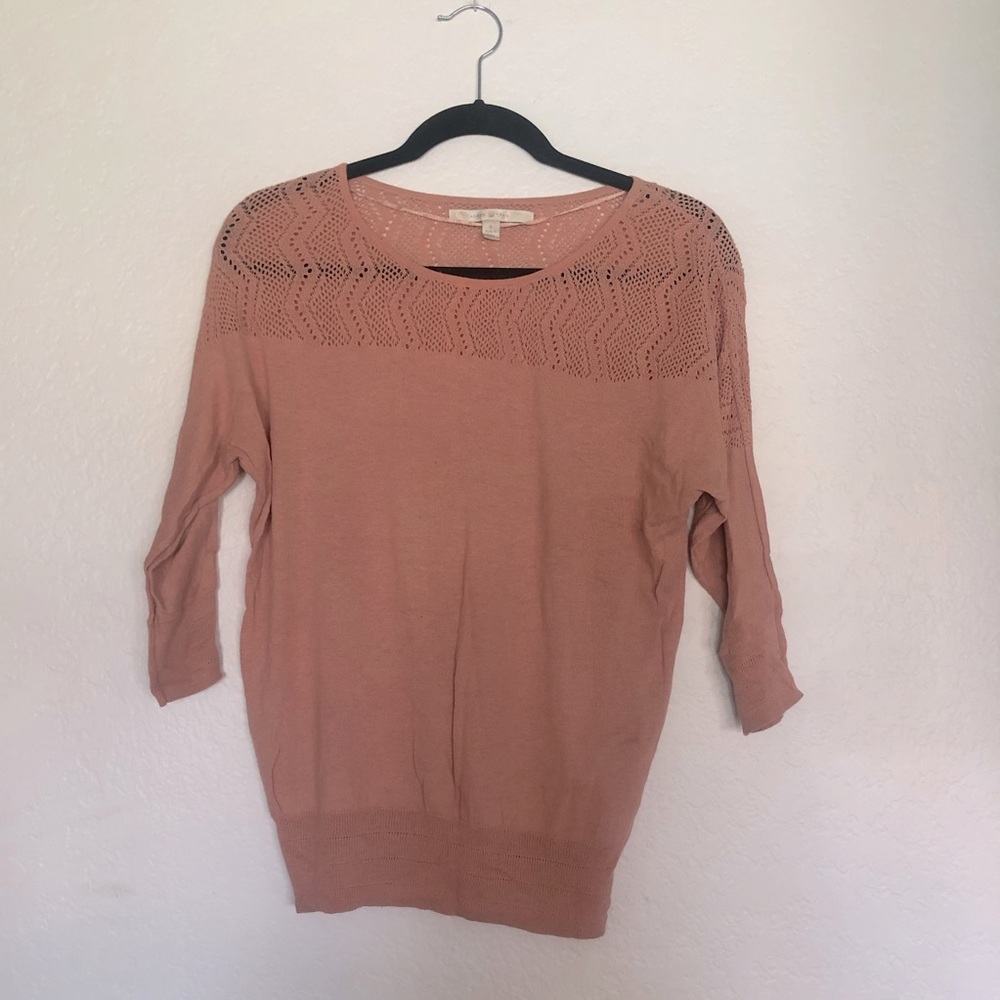 Lauren Conrad dusty rose knit top